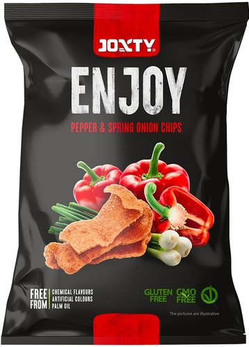 JOXTY Enjoy smažené bramborové chipsy s paprikou a jarní cibulkou 40g